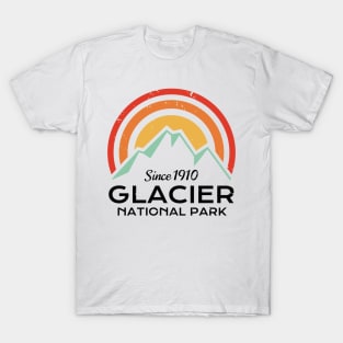 Glacier National Park Sticker T-Shirt